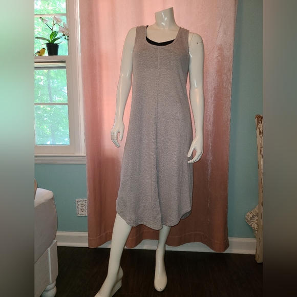 PrAna Gray Stripe Hemp Blend Tank Dress Size Small - Picture 1 of 7